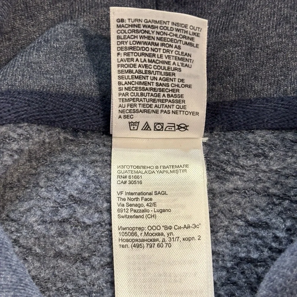 The North Face Men's Medium Blue Hoodie Sweatshirt Kangaroo Pocket